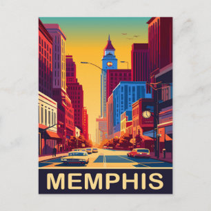 Memphis, Stadtstrassen, Reisen Postkarte
