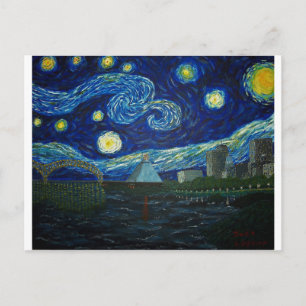 "Memphis Starry Night" von Jack Lepper Postkarte