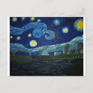 "Memphis Starry Night" von Jack Lepper Postkarte