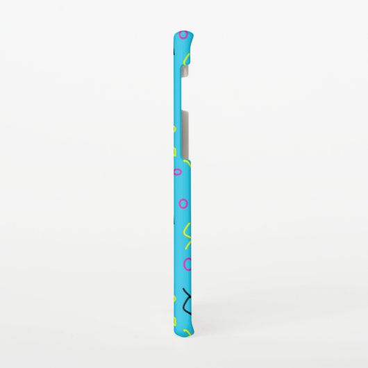 Memphis Stil der 1980er Jahre Bright Blue Pink Yel Samsung Galaxy Hülle (Linke Seite)