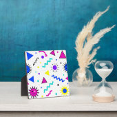 Memphis-Stil Retro-Virus-Muster Neon Fotoplatte (InSitu)