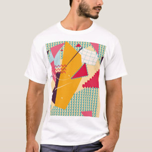 Memphis-Stimmung: Retro-Geometrie-Trend T-Shirt