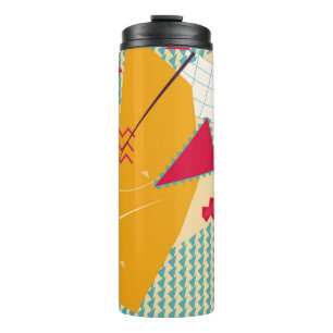 Memphis-Stimmung: Retro-Geometrie-Trend Thermosbecher