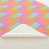 Memphis Style 90er Throwback farbenfrohe Muster Sherpadecke (3/4)