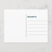 Memphis Style Abstrakt Blue & Red Wedding Rettete  Ankündigungspostkarte (Rückseite)