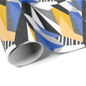Memphis Style: Creative Geometric Collage. Geschenkpapier (Rolleneckpunkt)