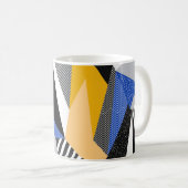 Memphis Style: Creative Geometric Collage. Kaffeetasse (VorderseiteRechts)