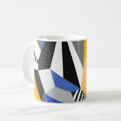 Memphis Style: Creative Geometric Collage. Kaffeetasse (Vorderseite Links)