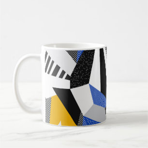 Memphis Style: Creative Geometric Collage. Kaffeetasse