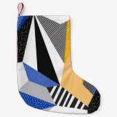 Memphis Style: Creative Geometric Collage. Kleiner Weihnachtsstrumpf (Vorderseite)