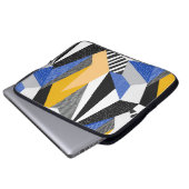 Memphis Style: Creative Geometric Collage. Laptopschutzhülle (Vorne Knopf)