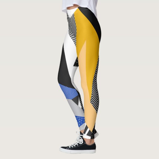 Memphis Style: Creative Geometric Collage. Leggings (Links)