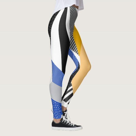 Memphis Style: Creative Geometric Collage. Leggings (Rechts)