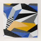 Memphis Style: Creative Geometric Collage. Puzzle (Horizontal)