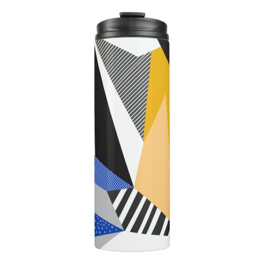 Memphis Style: Creative Geometric Collage. Thermosbecher (Vorderseite)