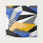 Memphis Style: Creative Geometric Collage. Wandteppich (Vorderseite (Horizontal))