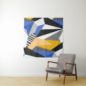 Memphis Style: Creative Geometric Collage. Wandteppich (Beispiel (Horizontal))