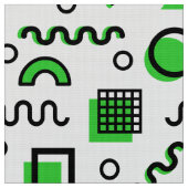Memphis Style Geometric Pattern 110719 - Green Stoff (Nahaufnahme)