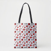 Memphis Style Geometric Pattern 110719 - Rot Tasche (Vorderseite)