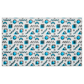 Memphis Style Geometric Pattern 110719 - Sky Blue Stoff (Fat Quarter (45,7 x 55,9 cm))