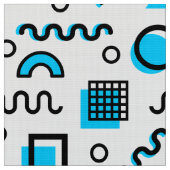 Memphis Style Geometric Pattern 110719 - Sky Blue Stoff (Nahaufnahme)