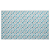 Memphis Style Geometric Pattern 110719 - Sky Blue Stoff (Yard (91,4 cm))