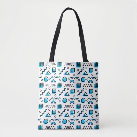 Memphis Style Geometric Pattern 110719 - Sky Blue Tasche (Vorderseite)