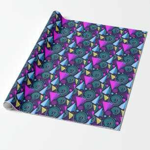 Memphis Style Geometric Shapes Geschenkpapier
