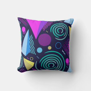 Memphis Style Geometric Shapes Kissen