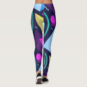 Memphis Style Geometric Shapes Leggings (Rückseite)