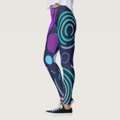 Memphis Style Geometric Shapes Leggings (Links)