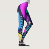Memphis Style Geometric Shapes Leggings (Rechts)