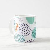 Memphis Style Kieselstein-Hell Retro 90er Abstract Kaffeetasse (Vorderseite Links)