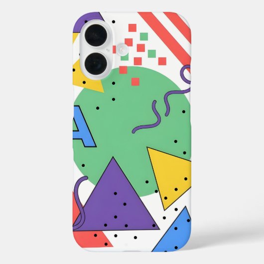 Memphis Style Phone Case Dopamin Dekor Fette Geome (Rückseite)