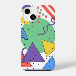 Memphis Style Phone Case Dopamin Dekor Fette Geome iPhone 14 Hülle