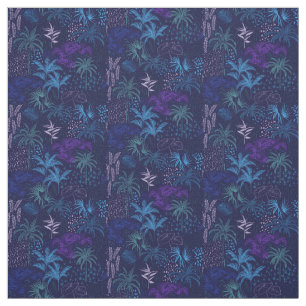 Memphis Style Tropical Ferns Palm Foliage DIY Mask Stoff