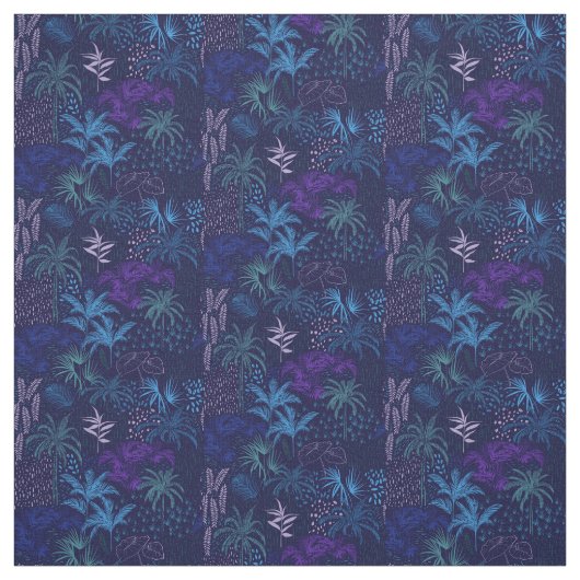 Memphis Style Tropical Ferns Palm Foliage Stoff (Muster)