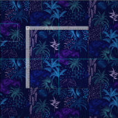 Memphis Style Tropical Ferns Palm Foliage Stoff (Kachel)