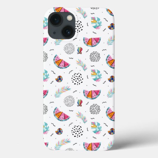 Memphis Style Tropical Summer Pattern Case-Mate iPhone Hülle (Rückseite)