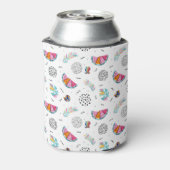 Memphis Style Tropical Summer Pattern Dosenkühler (Kanne Rückseite)