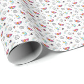 Memphis Style Tropical Summer Pattern Geschenkpapier (Rolleneckpunkt)