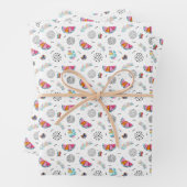 Memphis Style Tropical Summer Pattern Geschenkpapier Set (Beispiel)