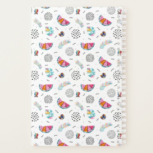 Memphis Style Tropical Summer Pattern Planer (Rückseite)
