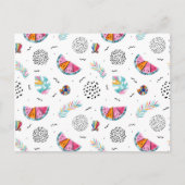 Memphis Style Tropical Summer Pattern Postkarte (Vorderseite)