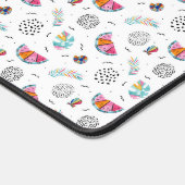 Memphis Style Tropical Summer Pattern Schreibtischunterlage (Ecke)