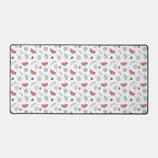 Memphis Style Tropical Summer Pattern Schreibtischunterlage (Vorderseite)