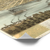 Memphis Tennessee 1870 Antike Panoramakarte Poster (Ecke)