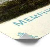 Memphis Tennessee, Boote auf einem Wharf 1906 Vint Poster (Ecke)