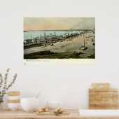 Memphis Tennessee, Boote auf einem Wharf 1906 Vint Poster (Küche)