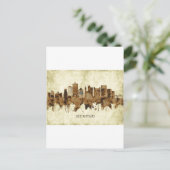 Memphis Tennessee Cityscape Einladungspostkarte (Stehend Vorderseite)